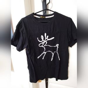 Deer Calligraphy t shirt